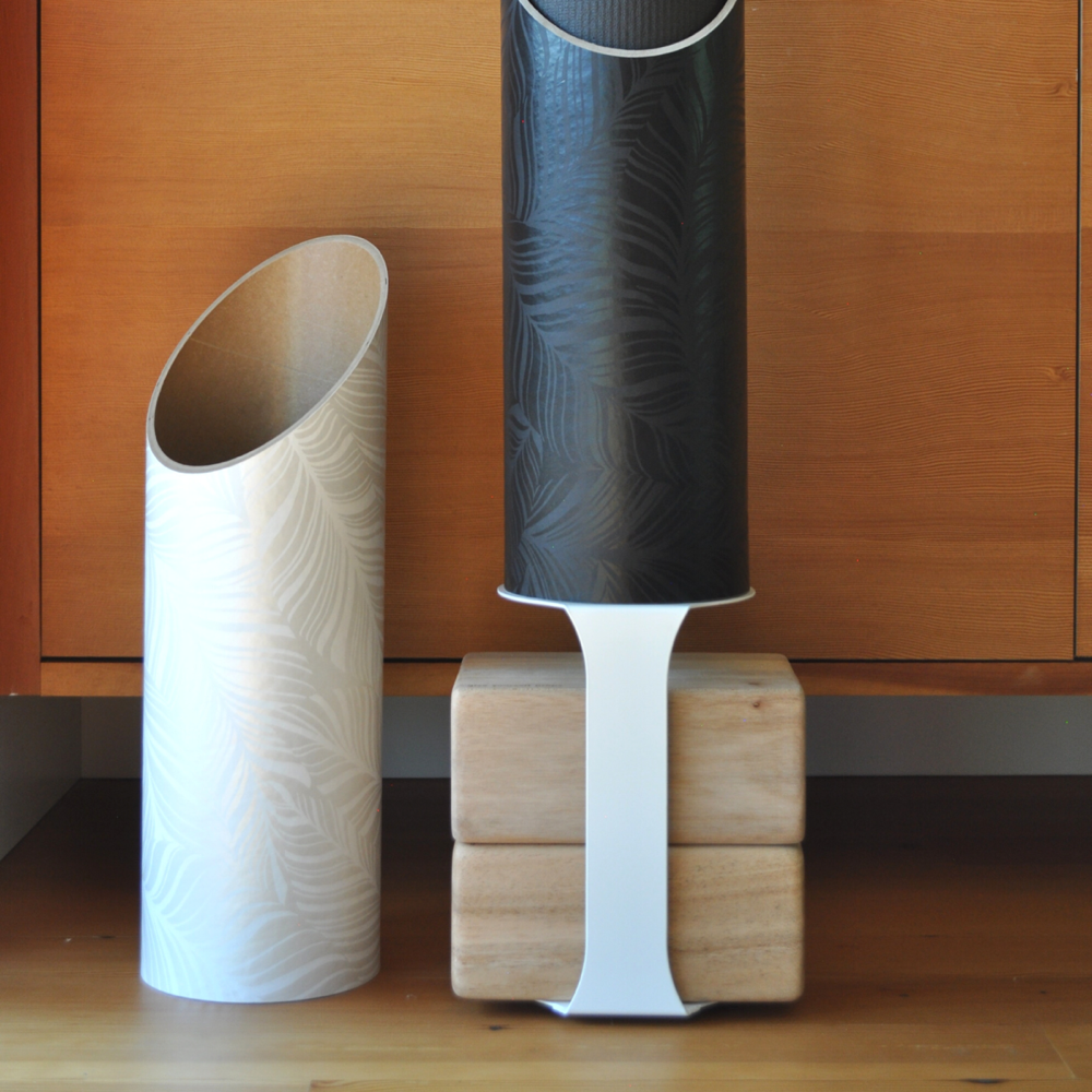 Yoga Mat Tube Floor Stand | White