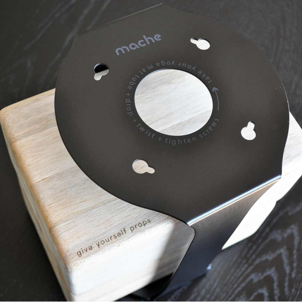 Yoga Mat Tube Floor Stand | Black