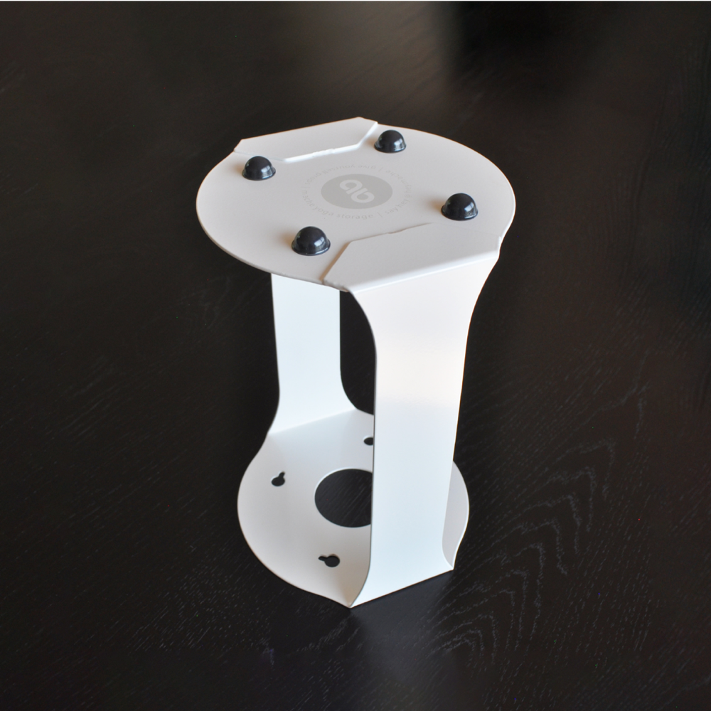 Yoga Mat Tube Floor Stand | White