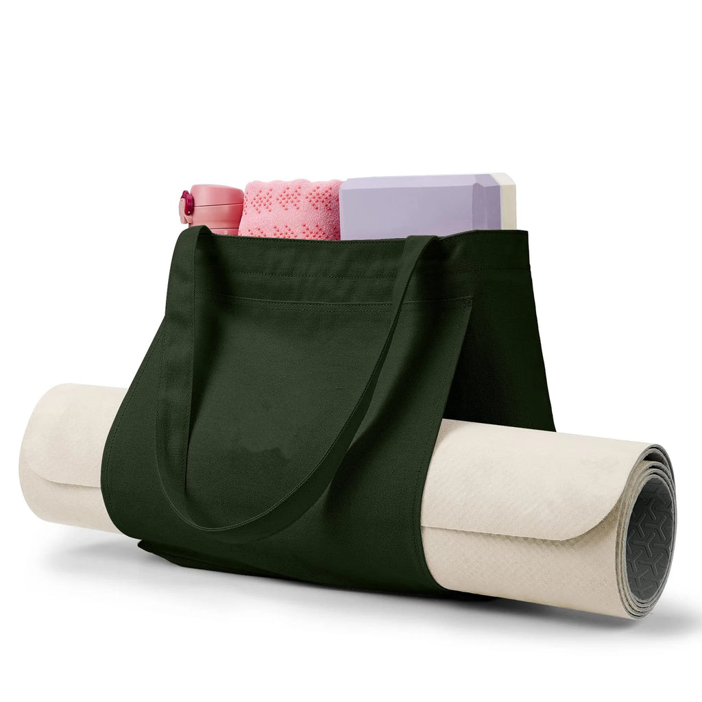Yoga Bags for Women with Yoga Mats Bags Carrier Carryall Canvas Tote for Pilates Shoulder for Travel Office Beach Workout
