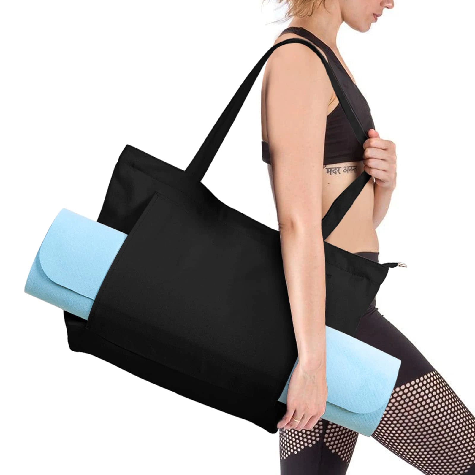 Yoga Bags for Women with Yoga Mats Bags Carrier Carryall Canvas Tote for Pilates Shoulder for Travel Office Beach Workout