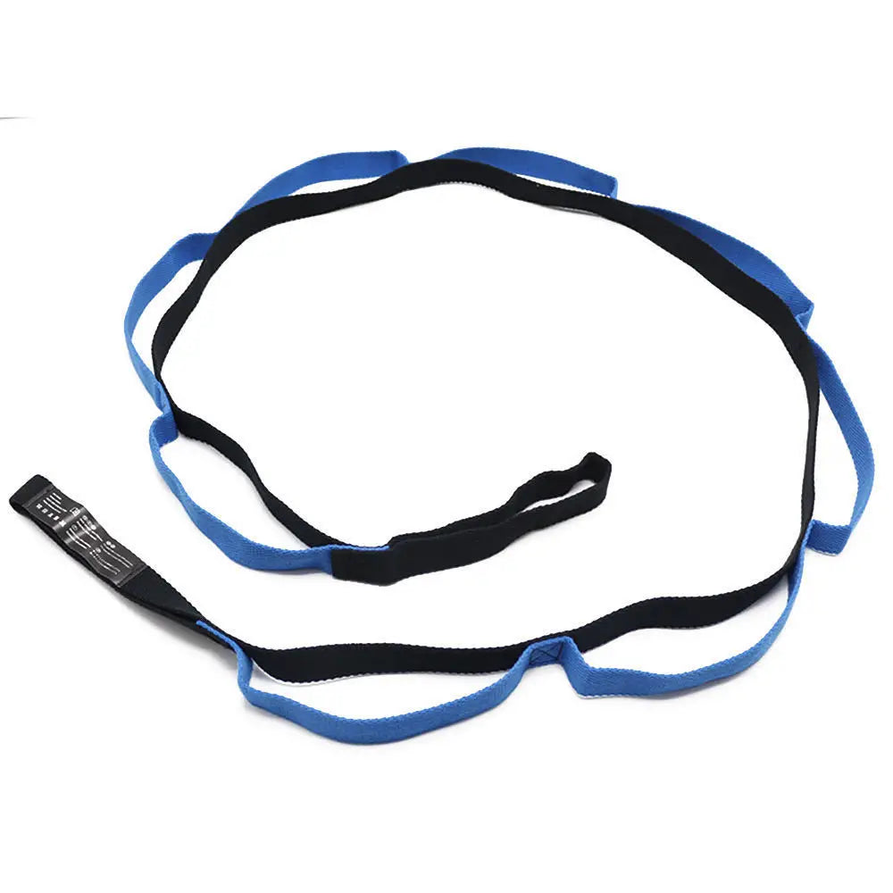 10 Loops Stretching Strap Yoga Leg Stretch Belt Physical Therapy Resistance Bands for Fitness Pilates Dance and Gymnastics