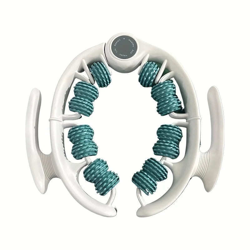 14-Wheel Yoga Fitness Roller with Leg Holders – Deep Tissue Massager for Muscles and Enhanced Performance