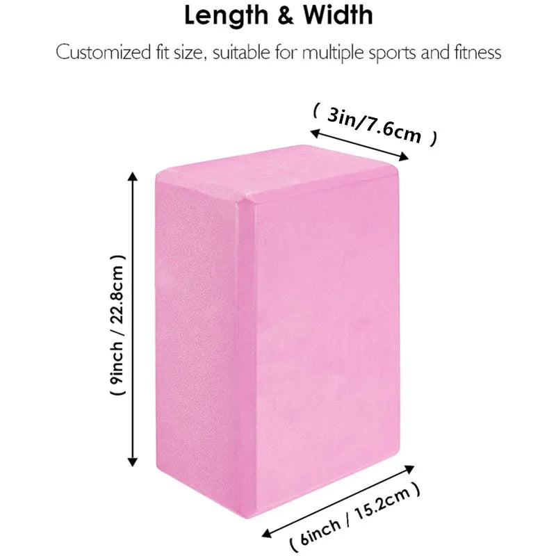 EVA Yoga Block Gym Blocks Foam Brick Training Exercise Fitness Tool Pillow Cushion Stretching Body Shaping Dance Splits Leg Pres