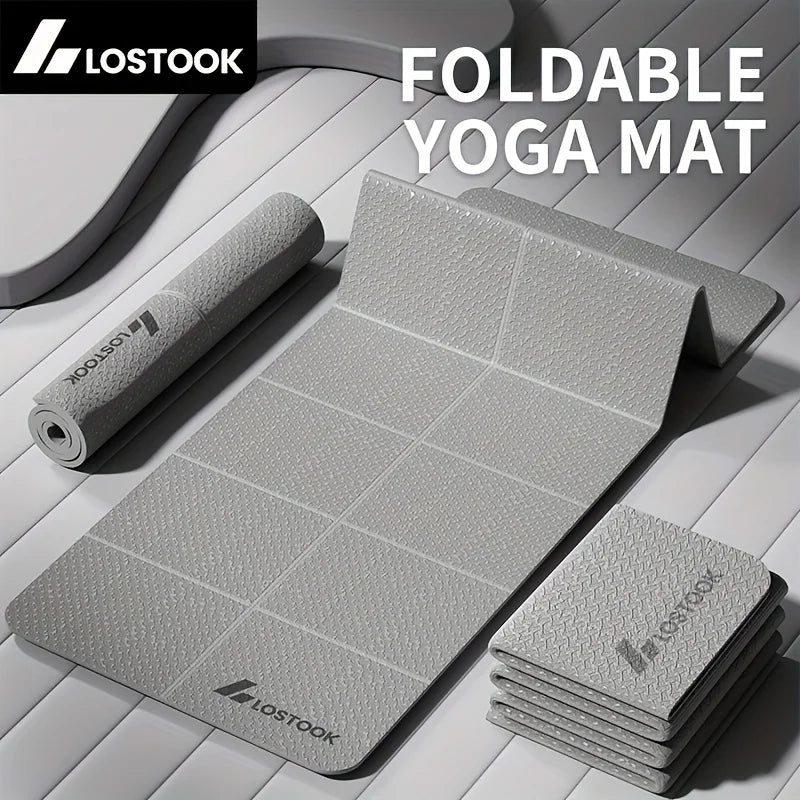 Foldable and Convenient Yoga Mat, Anti Slip, Thickened and Widened Fitness Mat, Home Outdoor Fitness, Beauty and Sports Mat