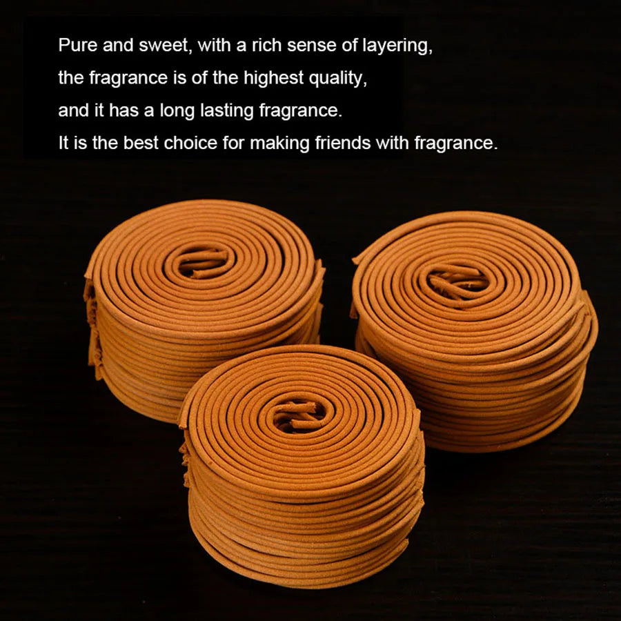 40 Coils of Incense, Natural Plant Extracts, a World-Wide Best-Selling Product, Available in 4 Types: Sandalwood, Agarwood, Mugwort, and Thuja, Health-Preserving Incense Coils, Long-Lasting Fragrance for Home, Indoor Yoga Roo