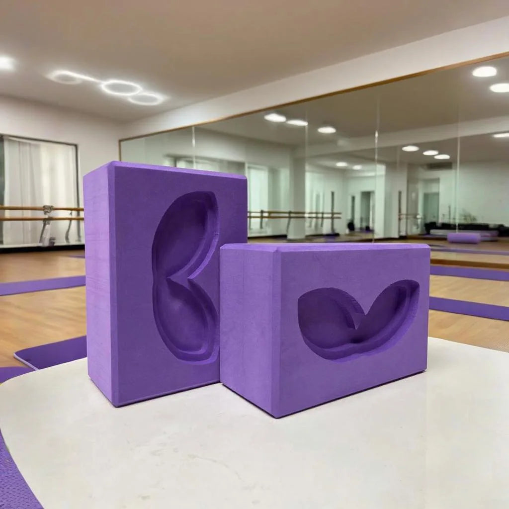 Yoga Blocks Wrist Support 2 Pack Eva Foam Soft Non Slip Surface for Yoga Pilates Meditation Stability Balance Deepen Stretche