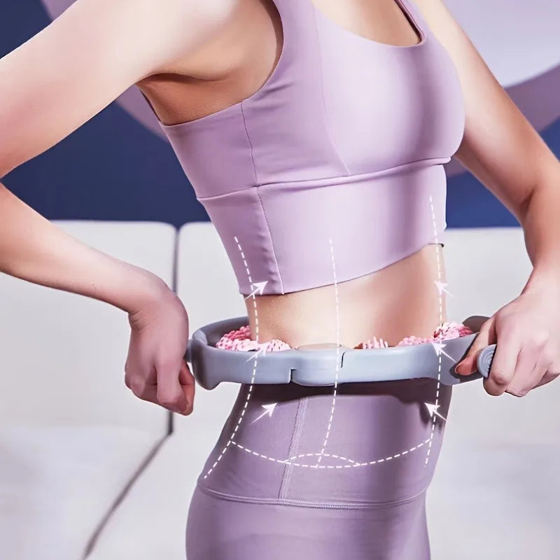 14-Wheel Yoga Fitness Roller with Leg Holders – Deep Tissue Massager for Muscles and Enhanced Performance