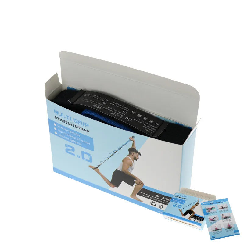 10 Loops Stretching Strap Yoga Leg Stretch Belt Physical Therapy Resistance Bands for Fitness Pilates Dance and Gymnastics