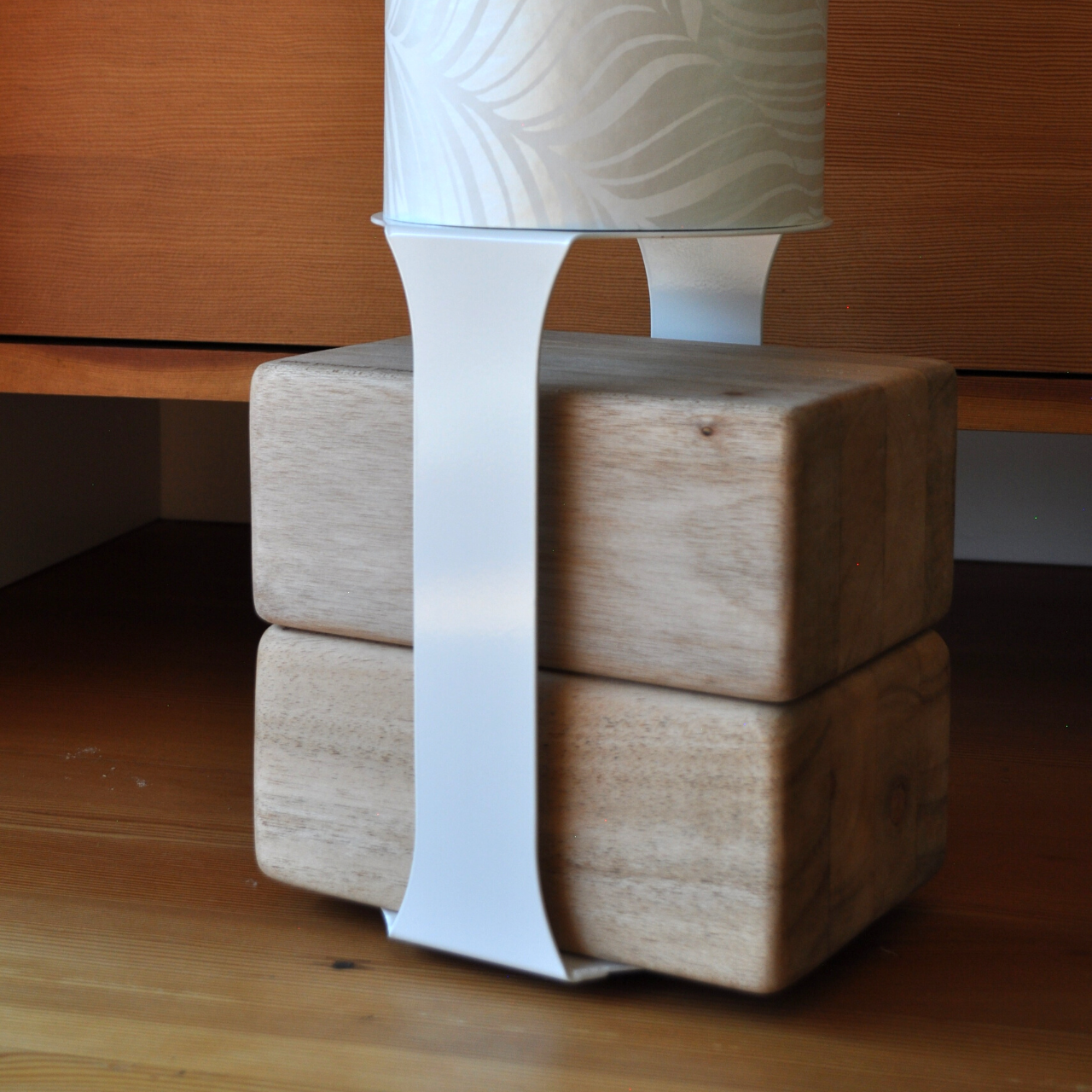 Yoga Mat Tube Floor Stand | White