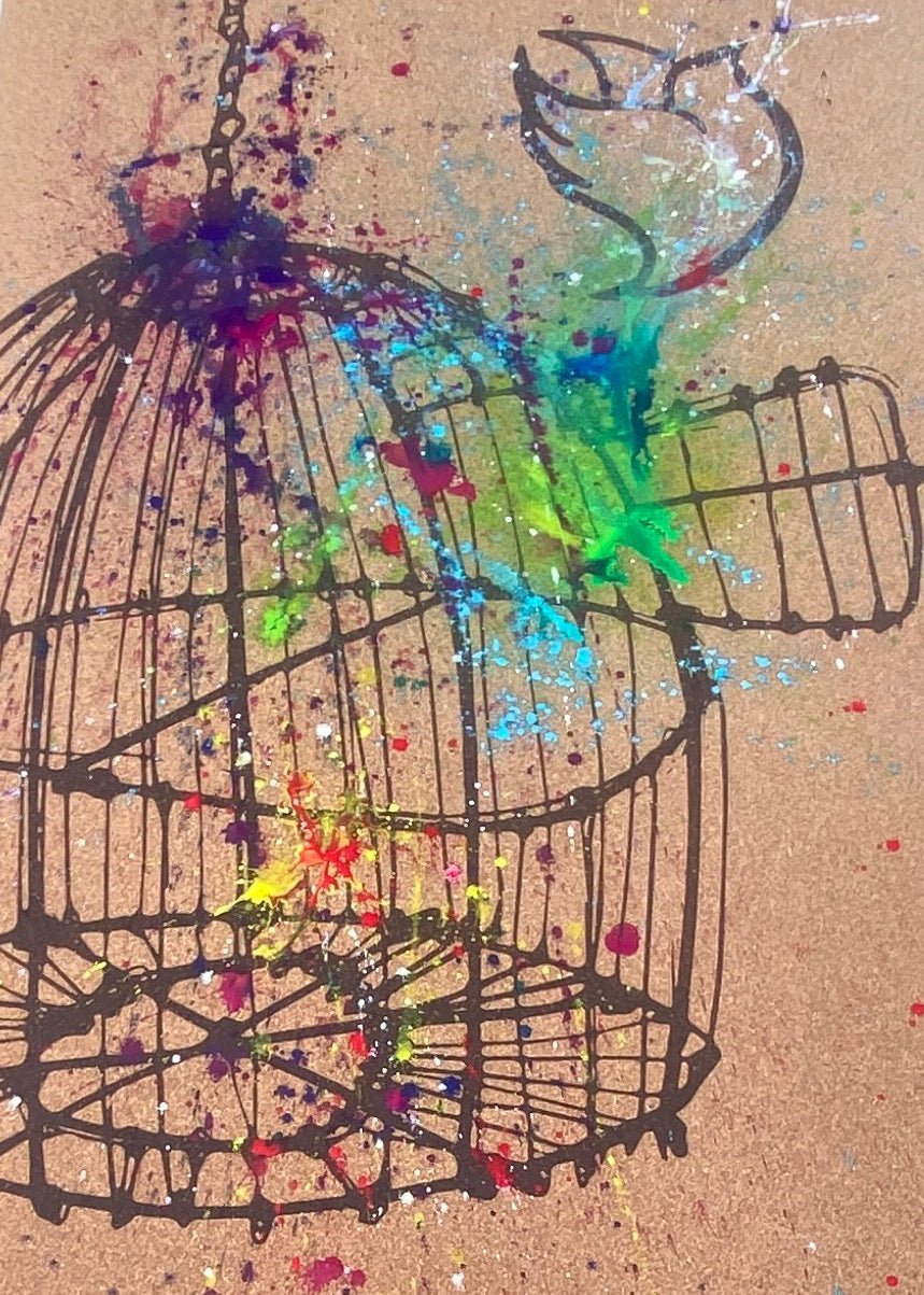 Release Hand painted Cork Yoga Mat